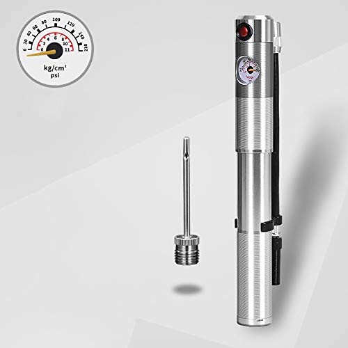 Pompa di bicicletta 210PSI pompa da bicicletta portatile mini con pressione d'aria della pompa Manometro aria della pompa manuale a sfera gonfiatore