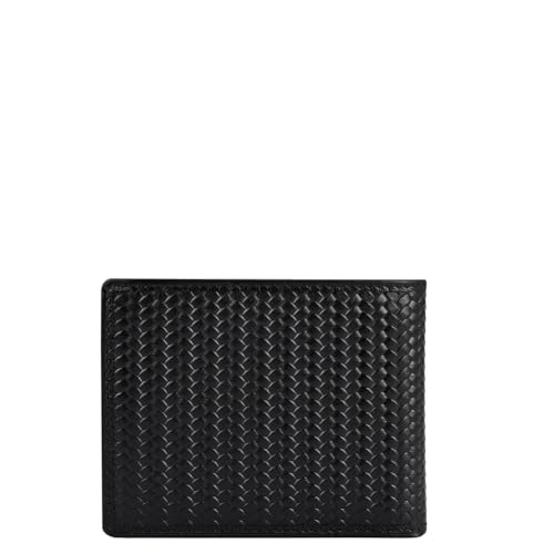 Image of Da Milano RFID Protected Wallet for Men - Black | Genuine Leather Bifold with 2 Compartments, 6 Card Slots & 4 Slip Pockets | Slim Leather Wallet