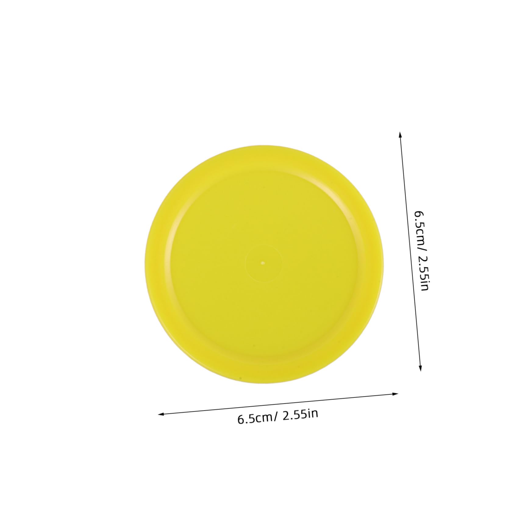 Toyvian 10 Pièces Rondelles Hockey Glace Plastique Jaune Accessoires Remplacement Table Maniabilité
