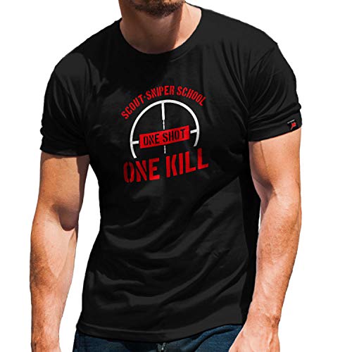 T-shirt Scout 18638 Sniper School US Army avec motif imprimé militaire unique