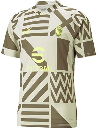 Maillot ACM Prematch PUMA Spring Moss XL : finitions premium de l'AC Milan