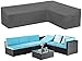 RUIMI Fundas para Sofá De Jardín En Forma De L/V,600D Oxford Funda Sofa Esquinero,Fundas para Muebles De Jardã­nimpermeables,Funda para Sofá De Patioantipolvo Yanti UVFaceL286x222cm