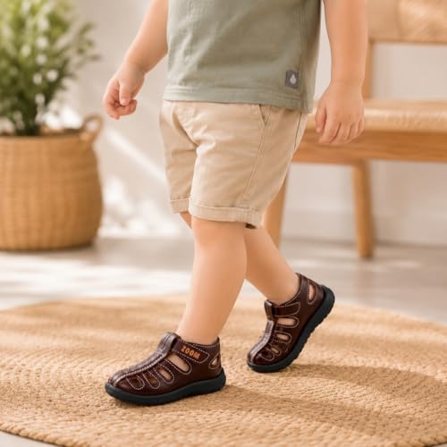 Image of ZOOM Sandals Casual Fisherman Adjustable Sporty Summer Closed Comfortable Toe Sandals with Premium PU Padding For unisex kids-pack of 1(9 Months-4.5 Years)