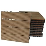 WPC-Bodenfliesen für den Außenbereich, zum Stecken, für Terrasse...