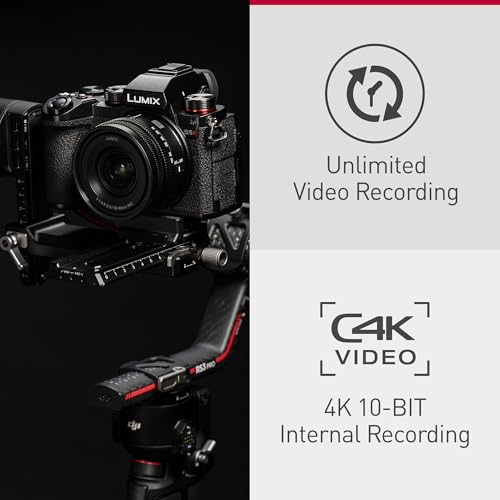 Image of Panasonic DC-S5DWE-K Lumix S5D Full Frame Mirrorless Camera Body, 24.2MP, 4K 60P Recording, Live View Finder, Free Angle Monitor, Wi-Fi, Bluetooth, with S-R1840E 18-40 mm & S-S50ME 50 mm Lenses, Black