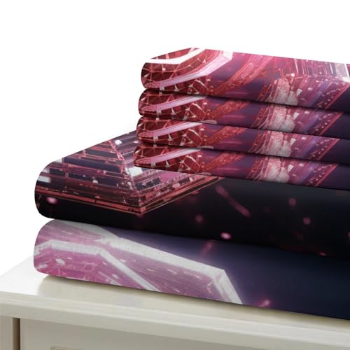 Housses de couettes ensemble de literie microfibre double IOFEER fleur 200x200cm - 6