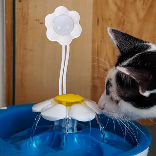 Sensor infrarrojos fuente agua mascotas accesorio USB automatico para dispensador gatos 7