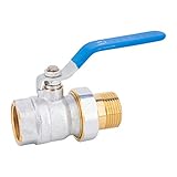 Der oben montierte Hebelgriff zum Schließen und Öffnen des Kugelventil, ist einfach zu betätigen, egal ob drucklos oder unter Druck. Die Dichtung der Kugel besteht aus PTFE und sorgt für eine optimale Stabilität. Der Wasserverteiler hat ein Innengewinde und ein Außengewinde mit Verschraubung gemäß ISO 228/1, mit zweiteiligem Verbinder.