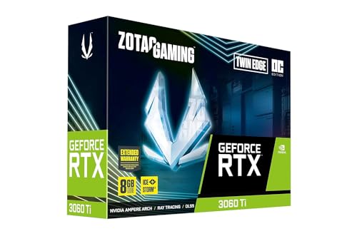 Image of ZOTAC Gaming GeForce RTX 3060 Ti Twin Edge OC LHR 8GB gddr6x 256-bit 14 Gbps Gaming Graphics Card, IceStorm 2.0 Advanced Cooling, Active Fan Control, Freeze Fan