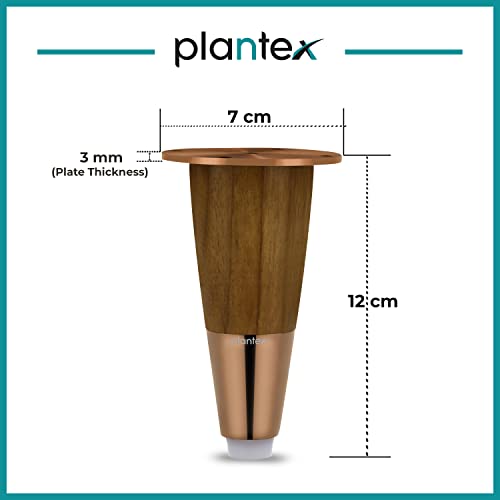 Image of Plantex Heavy Duty Round 4 inch Spare Sofa Legs for Bed Furniture /Sofa Legs for Furniture Fitting /Table Legs /Sofa Leg Set of 2 pcs (Rose Gold Finish)