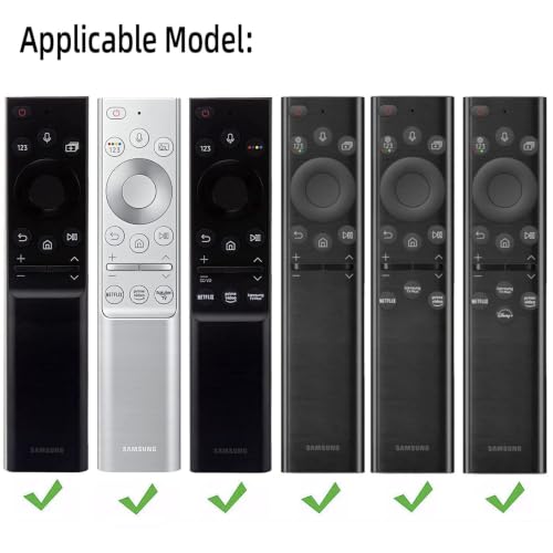 Image of OBOE Silicone TV Remote Cover Compatible with Samsung Smart Tv BN59-01311 QLED Tv Remote Protective Case with Charging and Solar Panel Cut & Loop (Glow in Dark Green) [Remote NOT Included]
