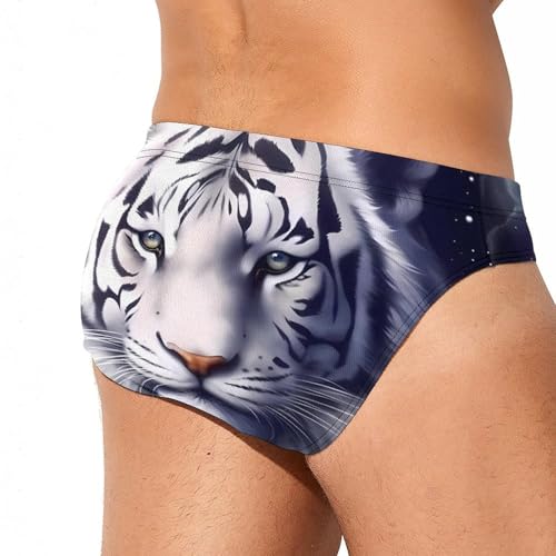 Tiger Stars Cloud Men's Swim Briefs Sexy Bikini Swimsuit Beach Shorts Underwear Low Waist3