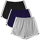 Motarto 3 Pack Cotton Sports Shorts Athletic Shorts Yoga Dance Summer Short Pants