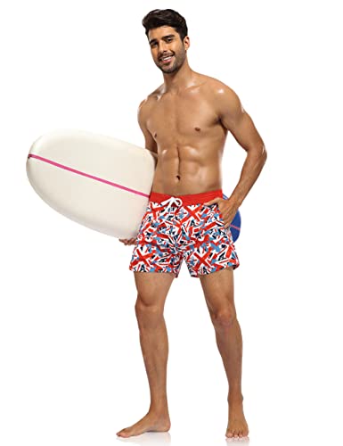 ninovino Men's Swim Trunks Quick Dry Bathing Suit Shorts with Zipper Fly4