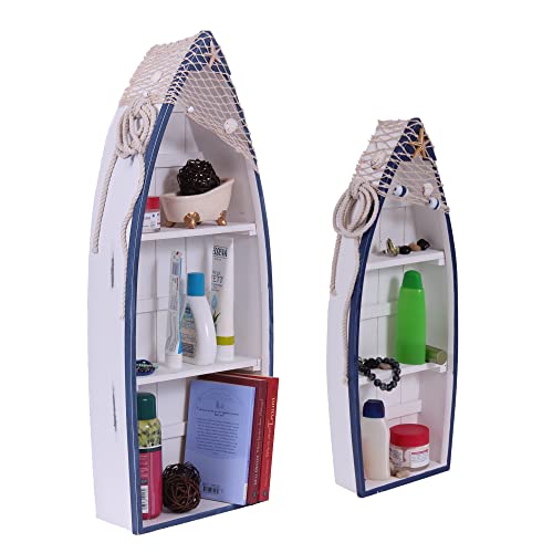 AAF Nommel ® Bootsregal Bootregal im Maritim Mediterran Look 2 er Set 2...