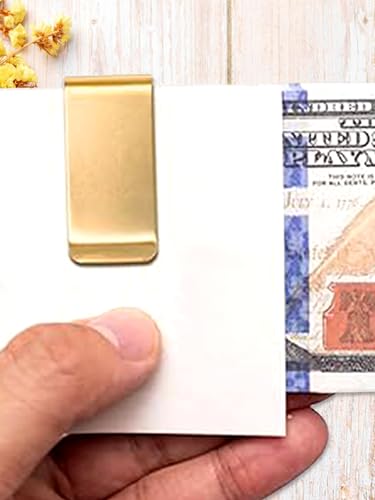 2 Pcs Small Slim Money Clips, Stainless Steel Business Credit Card Holder, Pocket Cash Clip for Men4