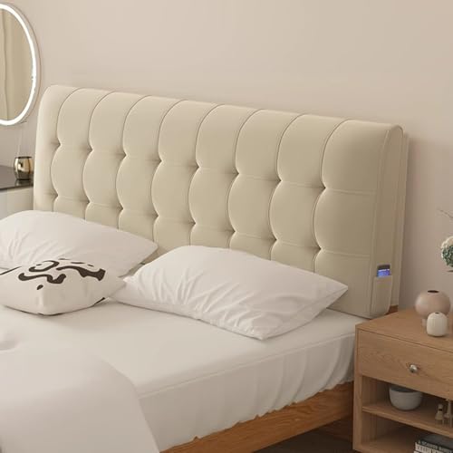 Funda de cabecera para Cama Individual, Doble, tamaño King, Tela de Terciopelo holandés, Funda de cabecera a Prueba de Polvo, cojín de Lectura para Cama, Funda Protectora elástica para cabec