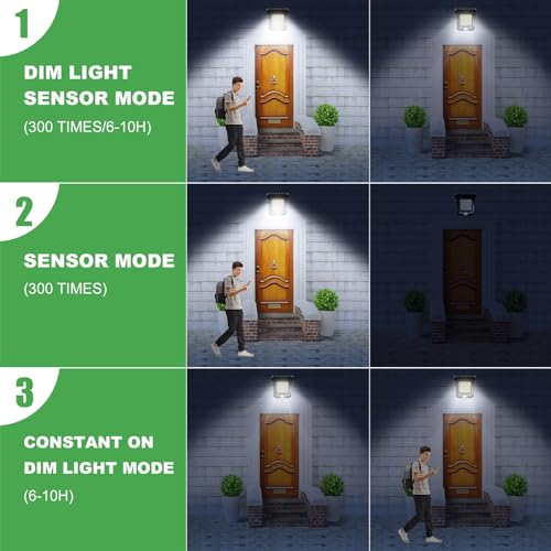 Tryme 118Leds Solar Lights Outdoor Clip Motion Sensor Lights Security Light 3 Modes, 3 Color Temperature, Solar Powered, USB Charging (2 Pack)