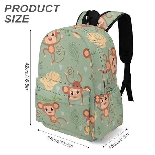Monkey Backpack Daily Commuter Oxford Cloth Casual Fashion 17 Inch Backpack3