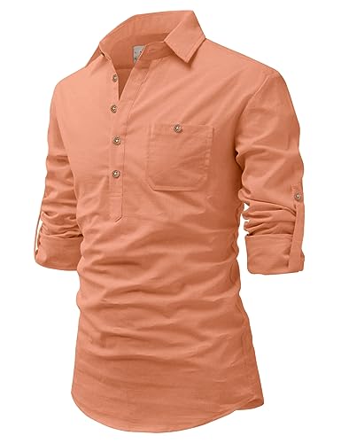 Image of Vida Loca Men Cotton Full Sleeve Casual Spread Collor Slim Fit Short Kurta for Men and Boys (Pack of 2)