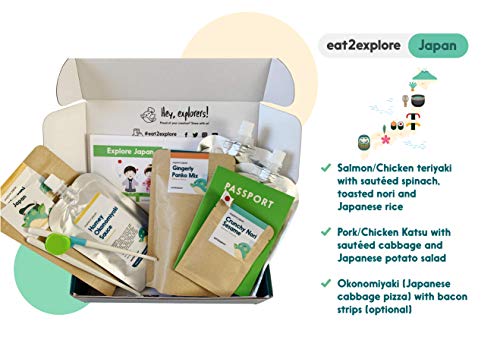 Eat2Explore Explore Japan Food Box – Essential Spice/Sauce/Grain Mixes from Japan/Box Includes 3