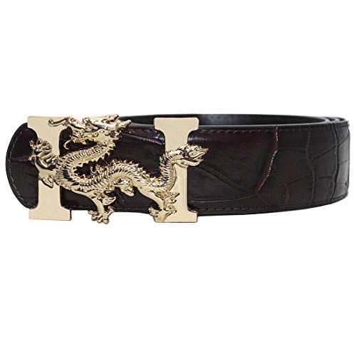 Real Leather Alligator Crocodile Pattern Belts For Men With Removeable Letter Dragon Buckle Plus Size Waist Belt2