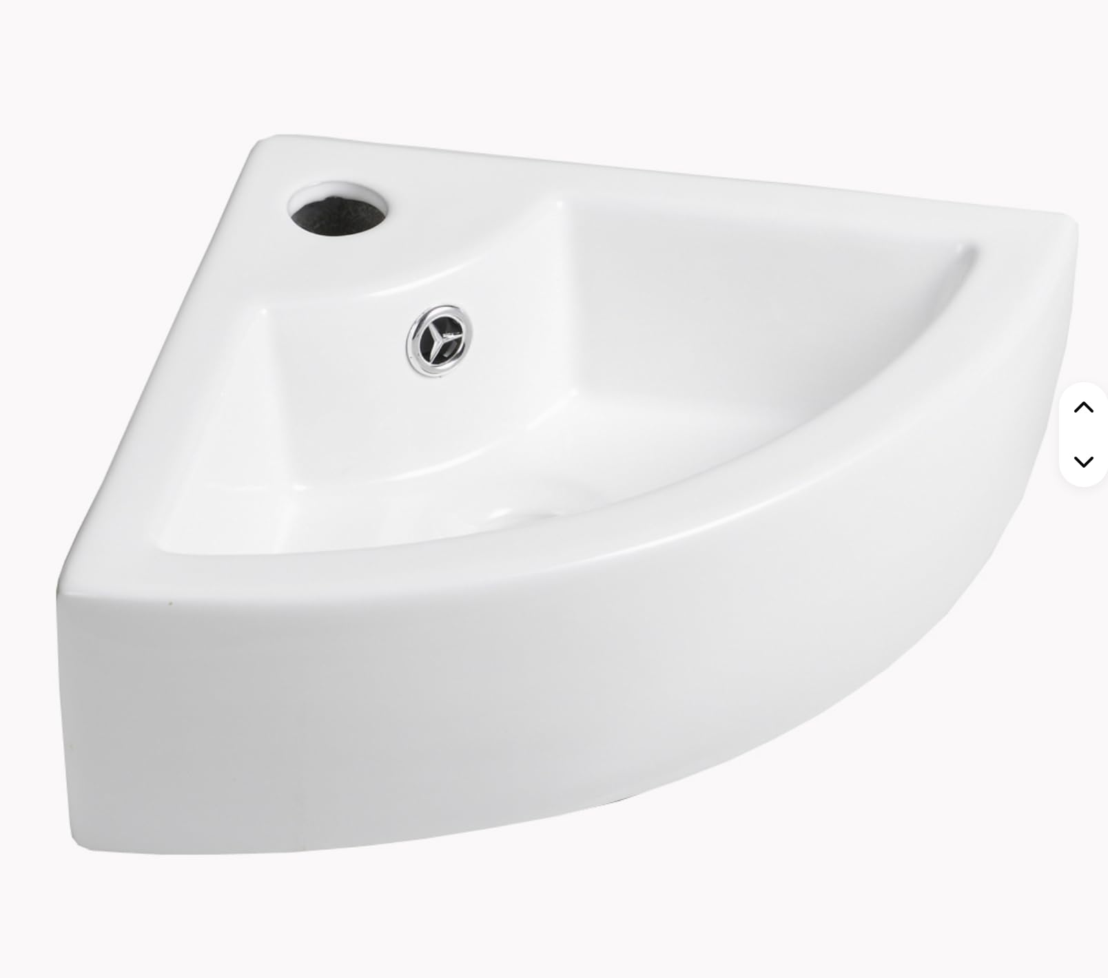 Piccolo lavabo da bagno compatto a parete (lavabo) senza rubinetto