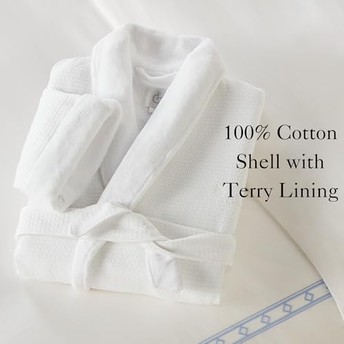 The Ritz-Carlton Diamond Waffle Robe - One Size Fits Most - White3