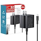 Mosyee 60w Charger Compatible for Nintendo Switch 2 Charger Power AC Adapter Fast Charging with 10FT USB C Cord Cable Compatible with Nintendo Switch,2,Lite, OLED, Steam Deck - Support TV Mode(10FT)
