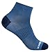 Wrightsock - 1 Paar Herren/Damen Profi Sportsocke, Laufsocke, Modell Coolmesh II in seablue navy, Anti-Blasen-System, doppellagig, Quarter (knöchelhoch), Gr. M