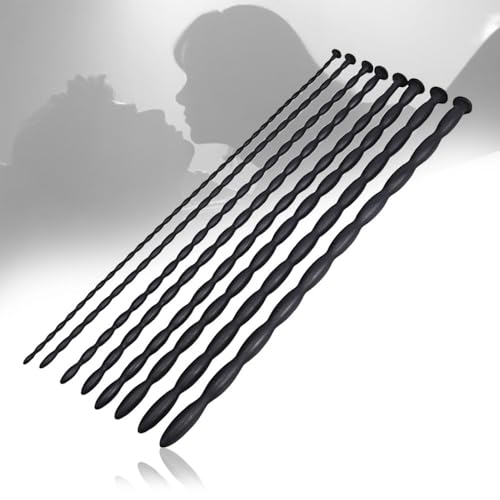 Sonda Tubular de Silicona de 8 Piezas para Higiene y Limpieza Personal Masculina Aguja Masculina Extra Larga Multi-Bead