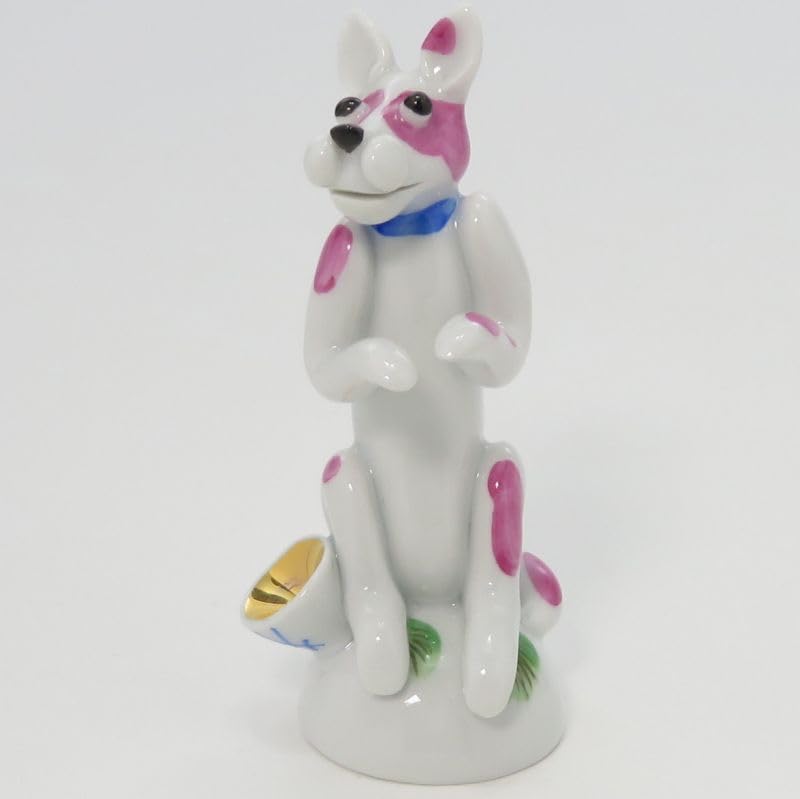 ○美品！ マイセン Meissen 干支 戌 犬 置物 ペーター・シュトラング Amazon.co.jp: マイセン 置物□イヌ ピンク フィギュリン 7cm