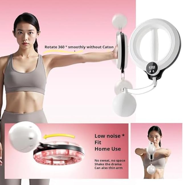 360¡ã Rotating Arm Workout Machine with LCD Display ¨C Forearm, Shoulder & Chest Strength Trainer for Men & Women ¨C Home Gym Equipment for Muscle Building, Weight Loss & Rehabilitation