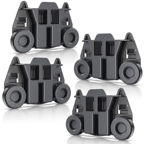 W10195417 Upgraded 4 Pack Dishwasher Replacement Wheels - Lower Rack Wheels Compatible with Whirlpool GE Kenmore - Replaces AP4538395 PS2579553 WPW10195417 AH2579553 EA2579553