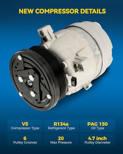 Image of PHILTOP Air Conditioner AC Compressor with Clutch for Regal 1997-2004,1996 3.8L,Impala 2000-2003 3.8L,Monte Carlo 1998-2003 3.8Liter,Lumina 1998-1999,Grand Prix 1997-2003 3.8Liter, Intrigue 1998,1999