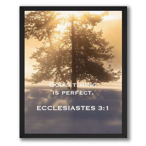 InkFlow Posters Ecclesiastes 3:1 Poster, Inspirational Christian Wall Art Featuring