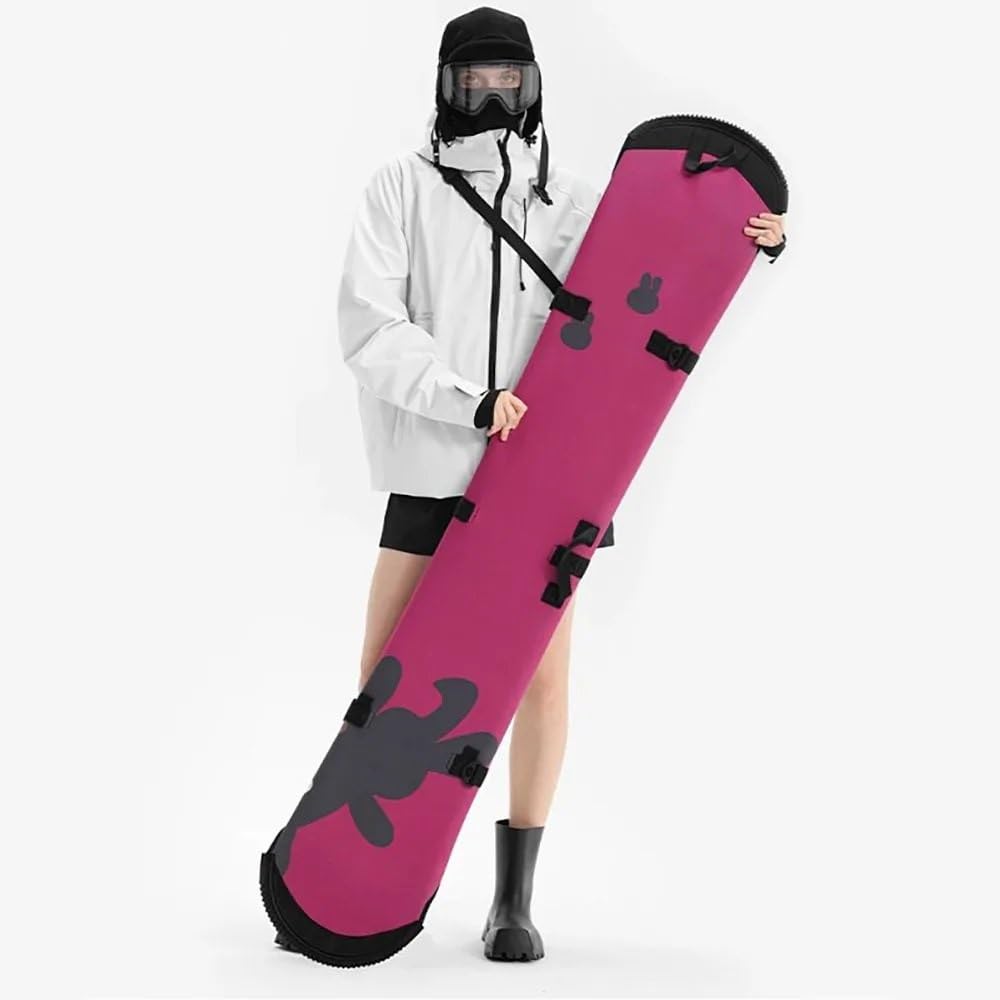Torby na buty narciarskie Wodoodporna torba na narty, snowboard, podróżna, z paskiem na ramię, trwała, wyściełana, do przechowywania sprzętu narciarskiego torba bagażowa