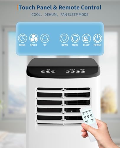 Image of Garvee 8,000 BTU Portable Air Conditioner, 3-in-1 Portable AC Unit with Remote Control, Cool, Dehumidifier & Fan Modes for Rooms up to 350 sq.ft, with Sleep Mode, 24 Hours Timer, and Window Kit