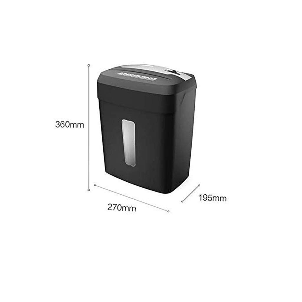 trituradora eléctrica, 5 de Hojas Sueltas de Papel Trituradora, Trituradora, for la pequeña Oficina Uso en el hogar, 13Gallons Cesta, Negro
