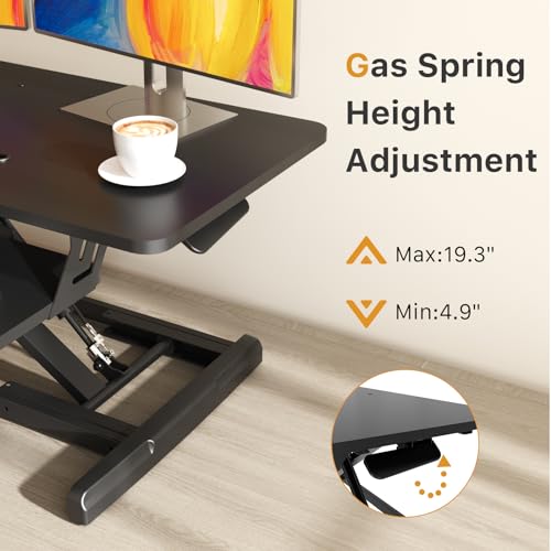 Image of JOY worker Standing Desk Converter, 35 inch Height Adjustable Sit Stand Riser