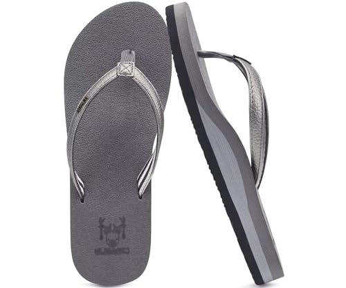 Image of KuaiLu Flip Flops for Women with Arch Support Summer Beach Thong Sandals