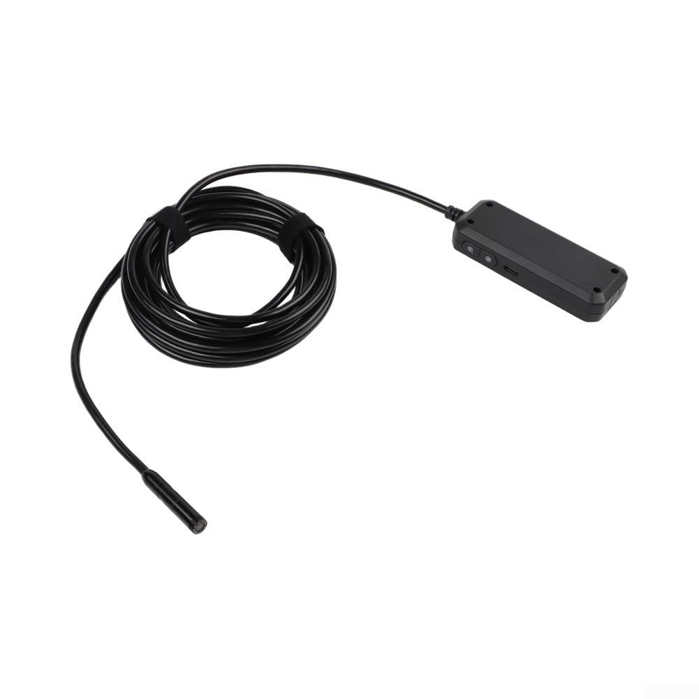 8 mm Dual-Objektiv-Inspektionskamera, WLAN, kabellos, Endoskop, 2 MP, HD, Schlangenfernrohr mit Licht für Abflussrohr, Automotor, Wandvermessung (5 m)