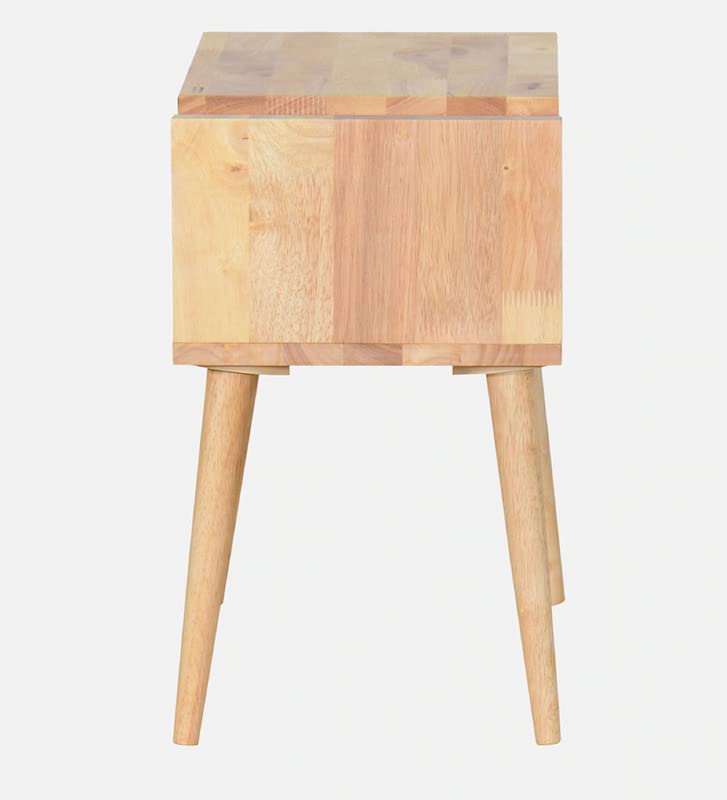 Image of Atlas Solid Wood END Table for Living Room and Bed Room| Premium Design Side Table for Home | Natural Finish, Solid Mango Wood | Ideal for Home Decor