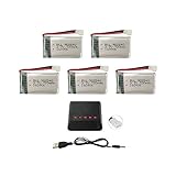 5つの3.7V 720mAhリチウムバッテリーと5合1充電器は、Syma X5C X5C-1 X5A X5SC X5SW H5C V931リモコン無人機に適しています