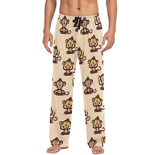 Image of Fisyme Mens Pajama Pants Men's Pajama Bottoms Soft Sleep Lounge Pj Pants
