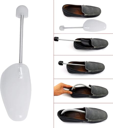 Incutex Lot de 5 Paires Embauchoirs de Chaussures taille adaptable 38-44, Forme Chaussure en Plastique pour Hommes Femmes, adaptés aux baskets, chaussures plates, mocassins, Transparent – vue 5
