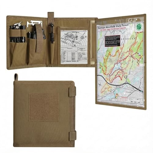 KOSIBATE Map Case Military Map Protector Water-resistant Map Pouch Holder for Outdoors or Hiking