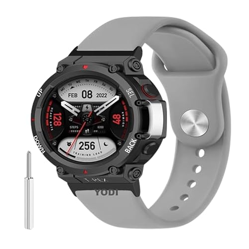 Image of YODI Strap Band Compatible with Amazfit T-Rex 2 Smartwatch Only Soft Silicone | Nylon | Chain | Leather Watch Straps with Installation Adjuster Tool For Amazfit TRex 2