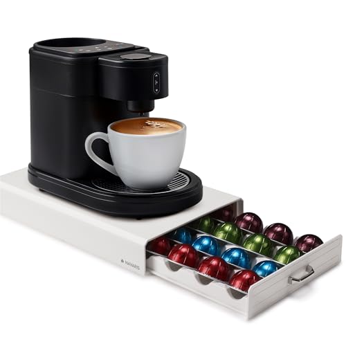Navaris Tiroir à Capsule de Café - Rangement Support pour Dosette Machine à Café Nespresso...
