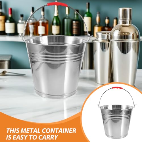 Seau à eau portable avec poignée robuste pour jardin et fêtes - 4